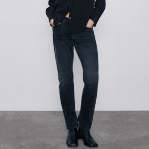 Zara premium straight split hem jeans